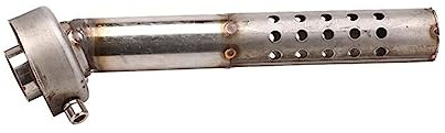 Surakey Silencieux d'échappement Moto 48mm Longue Silencieux d'échappement Universel pour Moto DB Killer Silencieux d'échappement Réducteur de Bruit en Acier Inoxydable Accessoires de Moto - Argent