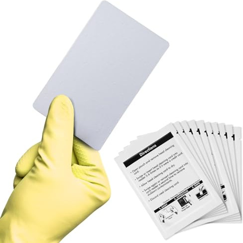 BIHYM - Tarjetas de limpieza para lector de tarjetas de crédito de doble cara, limpiador de lector de tarjetas CR80, tarjetas de limpieza de terminales deslizantes POS (10 unidades)