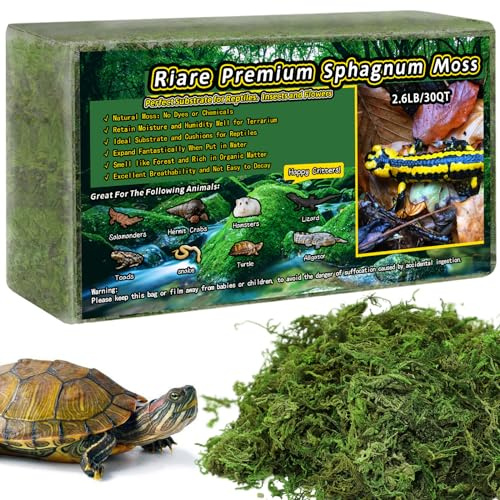Riare Reptile Sphagnum Moss 1.2kg, Natural Forest Substrate Bedding