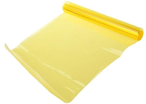 ibasenice Tönungsfolie Für Und Nebelscheinwerfer 30x120cm Selbstklebend Wasserabweisend Strapazierfähiges Vinyl Farbwechsel Aufkleber in Gelb