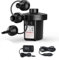 Elektrische Luftpumpe, Luftpumpe für luftmatratze, 2 in 1 Inflate und Deflate Elektrische Pump mit 3 Luftdüse für aufblasbare Matratze,Luftmatratze Pool,Schwimmring für Haus und Auto