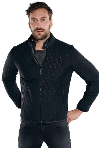 emilio adani Herren Herren Steppjacke Regular, 36503, 36503, Schwarz in Größe 50