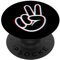 Peace Out Fingers Peace Sign Vaporwave 3-D-Brille Blau Rot PopSockets mit austauschbarem PopGrip