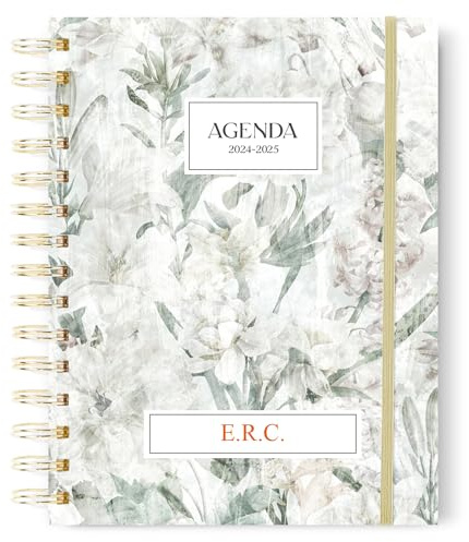 Agenda 2024 2025 Semana Vista - Agenda Escolar 2024-2025 con Diseño Minimalista, Calendarios Mensuales, Tapa Dura, Cierre de Anillas y Goma Elástica - Agendas Escolares 2024-2025 ONEPERSONAL (P)