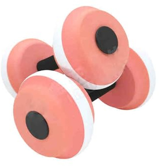 Jarsense Pink EVA Floating Dumbbells - 2PCS Lightweight Foam Water Weights for Pool Exercise, Swimming, and Water Aerobics