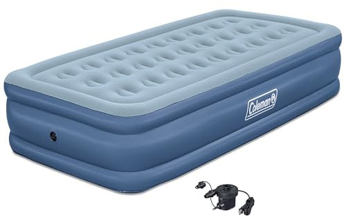 Coleman: SupportRest Plus: 16 Twin Airbed - Handheld A/C Pump, Double-High Inflatable Mattress, Storage Bag, Water-Resistant PVC, Indoor-Outdoor