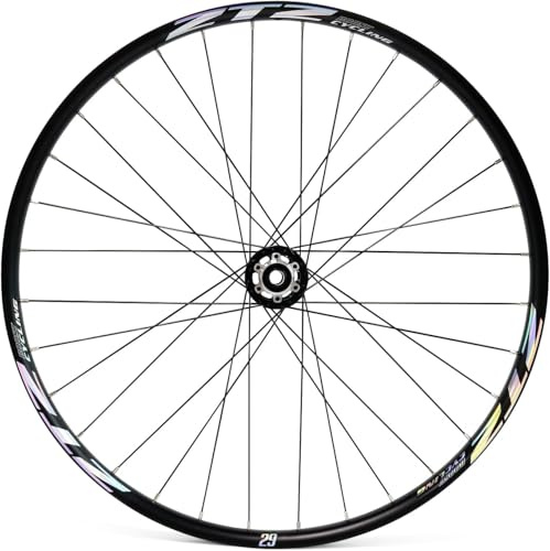 ZTZ 27.5/29 Thru Axle Boost Mountain Bike Wheelset，Ultralight Aluminum Alloy Rim 32H High Strength Bike Wheels，Front 15 * 110mm Rear 12 * 148mm Disc Brake MTB WheelSet (Only Front Wheel, 29inch)