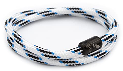 WIND PASSION Paracord-surfararmband av sjömanstråd, flätat armband för män och kvinnor, handgjort surfararmband, segelrep, maritimt och vattentätt, Large (Wrist size: 17.5-19.4 cm), Rostfritt stål