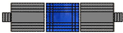 Mytee Products 24' x 18' Flatbed Trailer 14 Oz Lightweight 3 Piece Lumber Tarp w/ 8 FT Drop - Heavy Duty Black/Blue Vinyl Waterproof Tarp for Truck/Trailer to Protect Cargo from Wind, Rain, Snow & Sun