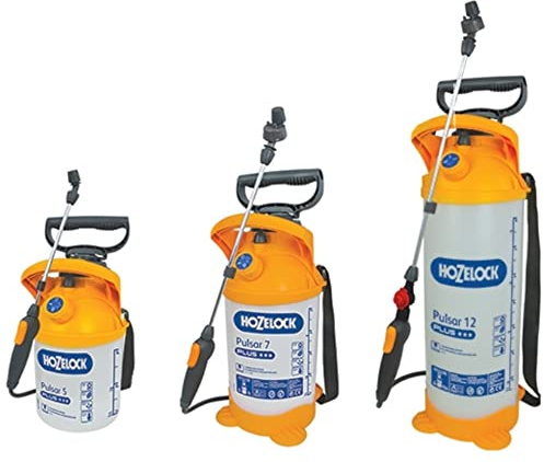 HOZELOCK - Pressure Sprayer Pulsar Plus 5L : Ideal for Small Gardens, Combines Practicality, Safety and Comfort, Separate Carrying Handle, Doser, 30cm Aluminium Lance [4310 1240]