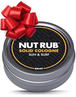 Ballsy Nut Rub, Cologne for Everywhere, with Beeswax, Coconut and Sonnenflower Seed Oil, Sun and Surf, 85 oz