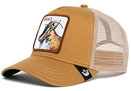 Goorin Bros. The Farm Trucker-Kappe aus Netzstoff für Damen und Herren, The Goat Ziege Khaki, Einheitsgröße