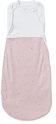 MORI Baby Unisex Swaddle Sleeping Bag in Stardust Design - Breathable Organic Cotton and Bamboo Blend - Adjustable Arm Poppers - Easy Zip-Up - All Seasons - For Newborn Boys and Girls, One Size
