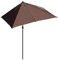 Halber Sonnenschirm Rechteckig Klein Balkonschirm 200/250CM, Wasserdicht Sonnenschutz Halbschirm Kurbelschirm, Grün, Weiß, Rot, Braun (Color : Brown Umbrella, 68x45x23cm : 200x100cm)