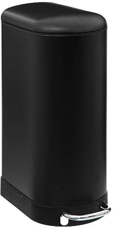 5five - poubelle slim à pédale métal 30l ariane noir