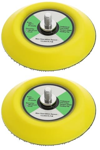 The Lord of the Tools 2 UNIDS M6 Almohadilla de Pulido de Rosca 12000 RPM Papel de Lija con Respaldo de Terciopelo Lijadora Neumática Disco Pegajoso Lijado Chasis de Herramientas Eléctricas 75 MM