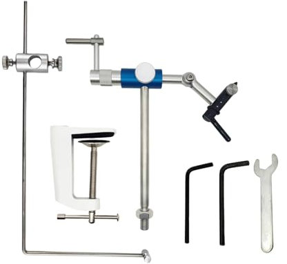 Perfeclan Fliegenbinde-Schraubstock, Feilen-Bindewerkzeug, für Reise-Köder-Herstellungswerkzeug, C-Klemmen aus Aluminiumlegierung,