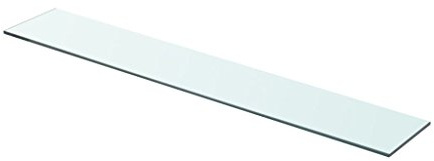 Kavolet 80x12 cm Glasboden Glasscheibe Glasplatte Glasregal Transparent Regalboden Glas Einlegeboden Glasablage für Badezimmer Wandregal Badablage 8 mm stärke