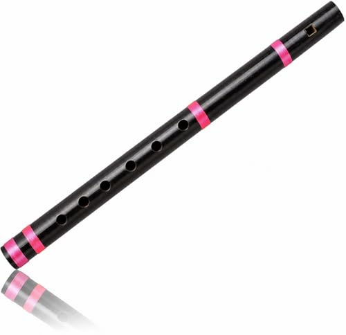 Birthday Gift Ideas Authentic Indian Wooden Bamboo Flute in Fipple Woodwind Musical Instrument Recorder Traditional Bansuri Hand Crafted Novelty Gifts Men Women Kids