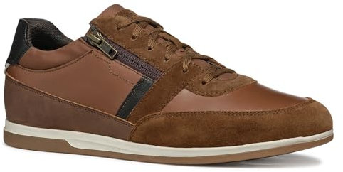 Geox Herren U Renan A Sneaker, Brown Cotto, 43 EU