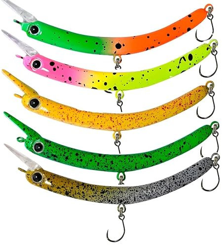 Bananenwobbler 5er Set NEUHEIT 2025 Forellenwobbler Forellenköder Angelköder UV AKTIV 4,3g 65mm Forellen Angeln Spoons Forelle