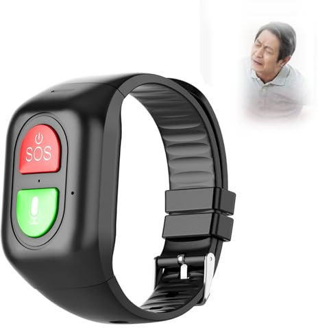 Reloj inteligente con detección de caídas para personas mayores, pulsera con llamada de emergencia por localización, llamada de voz, alarma de emergencia SOS, recordatorio por vibración, monitorizació