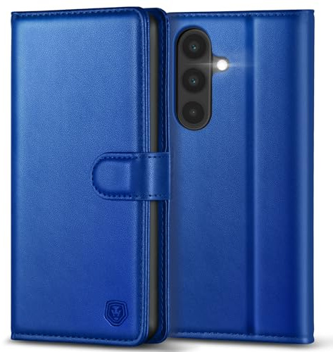 Kuafcase for Samsung A17 Case with 4 Card Slots Magnetic Closure Kickstand Shockproof Protective Phone Case for Samsung Galaxy A17 - Royal Blue