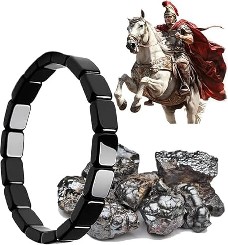 VIVIZEN Hermios Häma Magnetstein-Armband – inspiriert von römischen und Wikinger-Kriegern, verstellbares Armband für Damen und Herren (Einzelstück)
