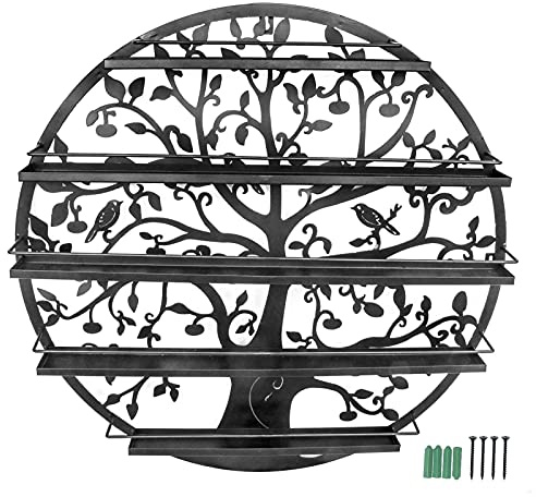 plplaaoo Scaffale per smalti per unghie a 5 strati Espositore per cosmetici Espositore per smalti in ferro Porta trucchi a parete Elegante retrò moderno Semplice per camera da letto