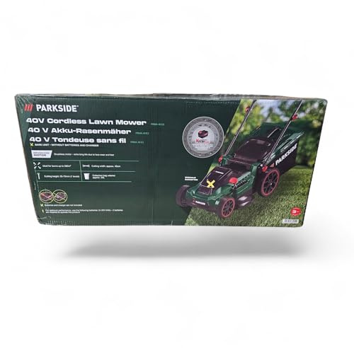 Parkside PRMA 40-Li C1 Akku-Rasenmäher, 40cm, 2 x 4ah, BRUSHLESS Motor, Doppel Ladegerät
