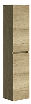 Baikal Conjunto de Mueble de Baño suspendido a la Pared con Fondo Reducido, Melamina 16. Mueble MONTADO Moderno 140 Nature