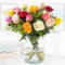 15 Bunte Rosen - Premium-Rosen (50cm) - Rosenstrauß mit 7-Tage-Frische-Garantie, handgebunden von Floristen, Blumenstrauß mit bunten Rosen versenden, Blumenversand