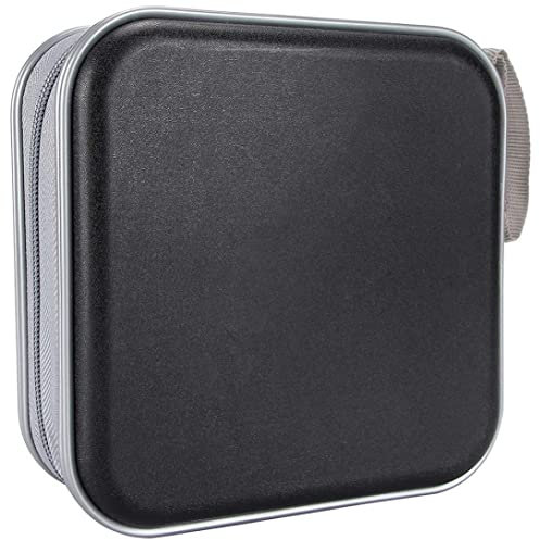 Cd Storage Cd Holder Cd Case Holder DVD Cases Cd Holder Cd Case Wallet DVD Binder DVD Organizer Storage Bag Album Hard Plastic 40 Capacity Portable Black