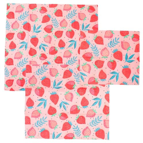 Healeved 3pcs Beeswax Food Wrap Oil Wraps for Sandwiches Cheese Fruits Vegetables Reusable Beeswax Packing Papers Fresh Patterns for Storage