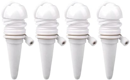 BeauFairy Sfere per Irrigazione, 4 Pezzi Irrigazione Goccia Piante Automatico, Sistema Automatico di Innaffiatura, Pianta Spikes Picchetti d'Innaffiatura, 1.5 m