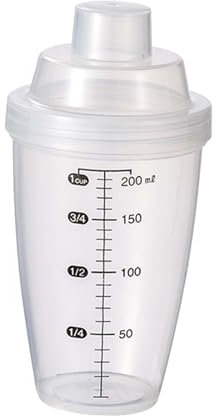 Shaker per proteine, bottiglia per bevande, da 200 ml, trasparente, per fitness pre-allenamento