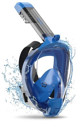 ACURE Máscara de Buceo, SN04 Máscara de Esnórquel con Soporte de Cámara Desmontable, Sistema de Respiración Mejorado, Antivaho, Antifugas & 180° Panorámica para Adultos, Jóvenes