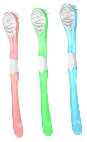 Beaupretty 3 Pz Spazzola per la pulizia della lingua detergente per il rivestimento della lingua strumento per raschiare la lingua tongue scraper raschietto lingua pulisci lingua portatili pp