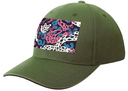 Klassische Papa-Baseballmütze für Männer und Frauen, verstellbare Baumwoll-Baseballmütze, blau und Panther, für alle Jahreszeiten, Armeegrün, Blau und Panther, One size