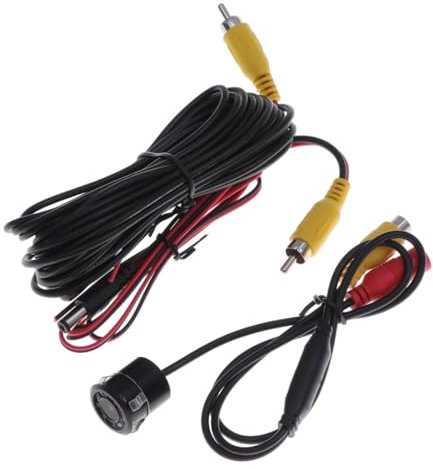 jojofuny 170grad Auto Rückfahrkamera LEDs Nachtsicht Video Schwarz Anschluss Stromkabel Videokabel Monitor