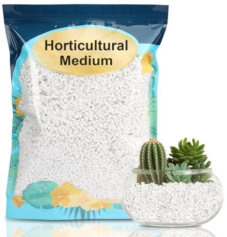 GOTVUGE Perlite horticole pour Plantes, Grand Sac de Perlite pour Le Jardinage, amélioration du Sol pour Une aération et Un Drainage améliorés des Plantes d'intérieur (1L)