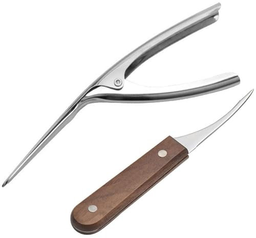 Lot de 2 éplucheurs de crevettes en acier inoxydable pour crevettes et crevettes
