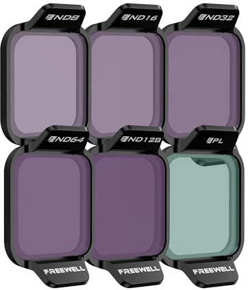 Freewell Standard Day ND-Filter-Set für DJI Flip Drone ND8, ND16, ND32, ND64, ND128, PL-Filter für Lichtreduzierung, verbesserte Farben und sanfte Bewegungen