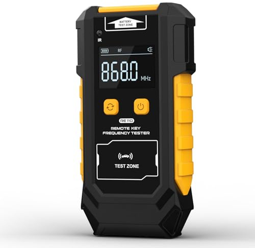 3-in-1 Universal Remote Key Tester with HD Display - Infrared Signal Testing, Key Frequency Detection & Button Battery Voltage Check, 315/433/868/902MHz, 2 Power Supply Methods with Bracket