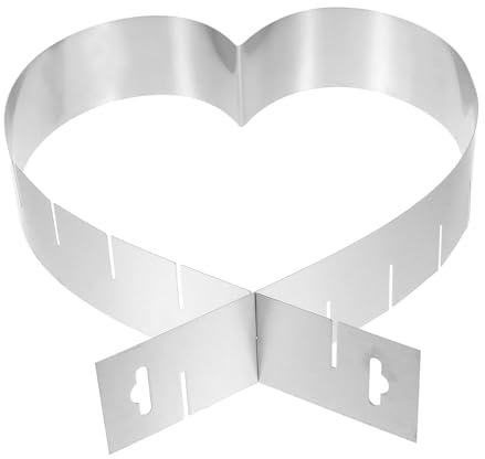 Cabilock Molde De Pastel Corazón Ajustable Anillo De Molde De Mousse Accesorio De Repostería