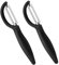 AUAUY 2Pcs Potato Peeler, I-Shaped Swivel Vegetable Peeler Set, Fruit Peelers for Kitchen, Non-Slip Grip Ergonomic Handle Sharp Blade Stainless Steel Peelers（Black）