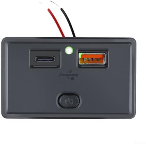 Installazione semplificata della doppia presa di corrente USB progettata per vari tipi di veicoli (verde)