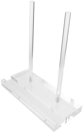 Mobestech Clear Acrylic Book Stand for Display Sturdy Non Slip Plate Holder Easel for Cookbooks Menus and Artworks Versatile Transparent Desktop Organizer for Home and Office Use