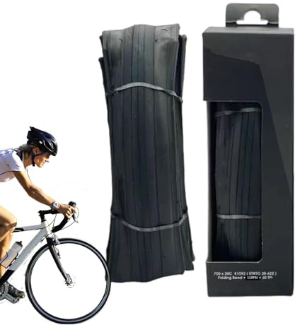 Racercykeldäck – vikbar gummislang, lätt vägcykel, ultratunn, punkteringssäker profil | högpresterande och hållbar cykelutrustning, lämplig för vuxna, tonåringar, kvinnor, män, pendling