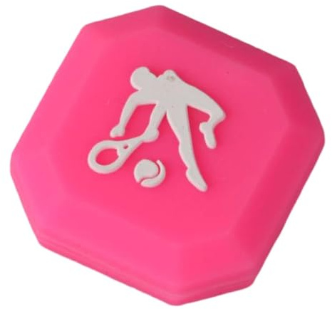Fenteer Amortisseur de Raquette de Tennis Absorbeur de Chocs Silicone Accessoire Compact Réduit Les Vibrations Protège Le Bras Adapté pour Joueurs Débutants P, Rose Rouge